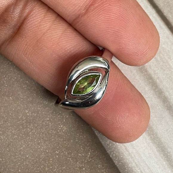 “VIBES” 925 Sterling Silver Peridot Ring!! US: 6,7,8,9,10💚☘ - Picture 7 of 11